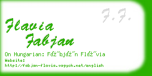 flavia fabjan business card